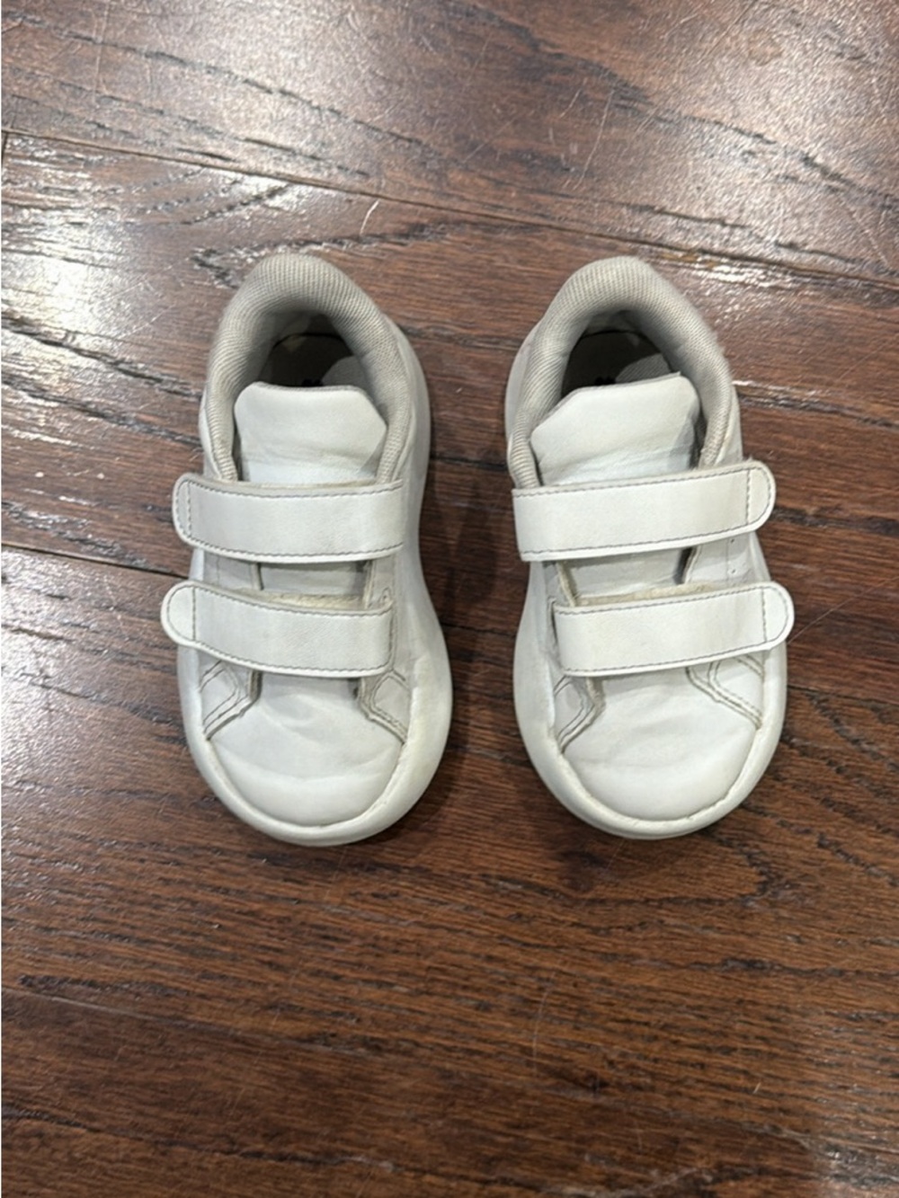 adidas Kids White Velcro Sneakers